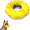 PetBuds Unzerstörbares Hundespielzeug – interaktives 2-in-1-Leckerli- und Kauspielzeug für Hunde (leuchtend gelb, Donut-Form)