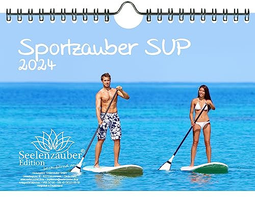 Sportzauber SUP DIN A5 Wandkalender für 2024 Sport See Meer Strand Wellen - Seelenzauber