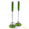 Automatik Quirl & Untersetzer, Edelstahl, Rührbesen, Handquirl, Schneebesen Drehautomatik (2er Set, Limette)