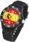 Taffstyle Reloj de pulsera de silicona de cuarzo fan reloj de la Copa Mundial y EM países banderas, españa, Deportes
