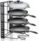 Adjustable Multi Tiers Pot Frying Pan Lid Storage Rack Organizer Space Saving Iron Stand Shelf for Countertop Cabinet Cupboard