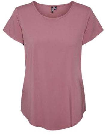 VERO MODA Damen Vmbella Ss Top WVN Ga Noos T-Shirt, Mesa Rose, X-Large