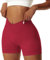 Coswind Sport Leggings Damen Kurze Booty Scrunch Gym Shorts Yoga V Cross Push Up Radlerhose Sexy Blickdicht Rot S