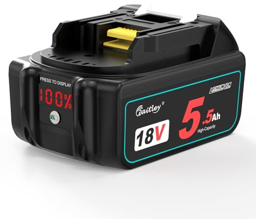 Waitley 5500mAh 18V Li-ion Ersatzakku für Makita 18V Akku BL1850, BL1860B, BL1850, BL1840, BL1830, BL1820B, BL1815 Kompatibilität für Makita Elektrowerkzeuge