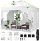 COBIZI Faltpavillon 3x3 Pop Up Pavillon Wasserdicht Stabil Winterfest Klappbar Partyzelt mit 4 Seitenwänden UV-Schutz Gartenpavillon mit Netzlüftungsöffnung & Reflexstreifen für Camping, Weiß