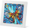 Pintura de Diamantes 5D para Niños con Marco de Madera，Kit Completo de Cuadro de Diamantes Mariposa, kit de arte DIY,Pintura con Diamantes para Decoración Infantil,para Decorar y Regalar (17x17 cm)