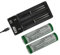 Pack Chargeur EVOX Energy + 2 Batteries Rechargeables 3.7V 3000mAh – Lithium-ION Haute Capacité pour Cigarette Électronique, Lampe LED, Télécommande, Outils Électriques