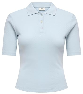 JdY Damen Jdysalsa S/S Polo Top JRS Dia, Cashmere Blue, M