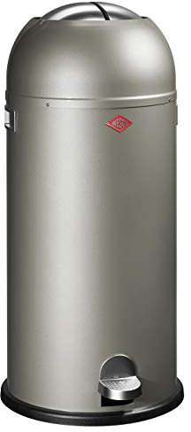 Wesco Kickmaster Maxi Abfallsammler 40 L Neusilber
