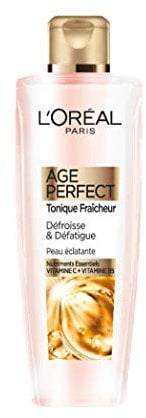 L'Oréal Paris - Lotion Tonique Fraîcheur - Défroissante, Défatiguante & Fortifiante - Pour une Peau Rafraîchie & Douce - Enrichie en Vitamine C & Vitamine B5 - Peaux Matures - Age Perfect - 200 ml