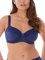 Fantasie Women's Illusion Underwire Side Support Bra Full Coverage, Sheer, Navy, 38D