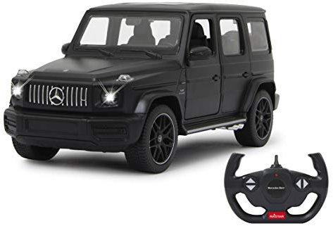 JAMARA 405176 - Mercedes-AMG G63 1:14 2,4GHz - offiziell lizenziert, bis zu 1 Stunde Fahrzeit bei ca. 11 Kmh, perfekt nachgebildete Details, hochwertige Verarbeitung, Schwarz