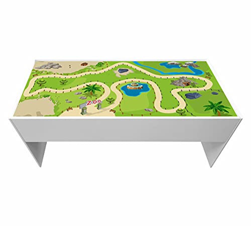 STIKKIPIX Möbelfolie DSWT11 Aufkleber passend für den DUNDRA-Tisch von IKEA (Möbel nicht inklusive) (1, Zoo)