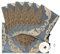 TOPLUXE Platzsets 6er Sets Jaquard Tischset Abwaschbar 30x45cm Platz-Matten für Esstisch Urlaub Party Wohnzimmer Dekoration (Grau Blau)