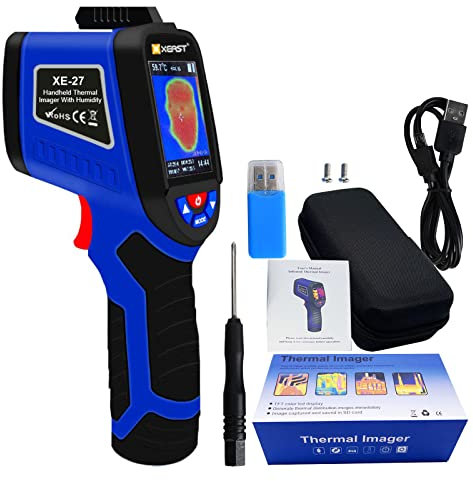 Infrarot Wärmebildkamera mit Temperatur und Luftfeuchtigkeitssensor, 1089 Pixel IR-Auflösung, Handheld-Wärmebildkameras Temperaturbereich -20 ℃ ~ 380 ℃