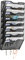 EasyPAG 8 Fächer Metall A4 Zeitschriften Wandhalter Zeitschriftenhalter Wand Aktenablage Dokumentenhalter Magazin Wandhalterung Post Organizer Prospektspender Flyerhalter Hängend mit 5 Haken,Schwarz