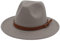 Faringoto Fedora Hut Damen Wollfilz Vintage Kirche Damen Hut Unisex breite Krempe, hellgrau, 58