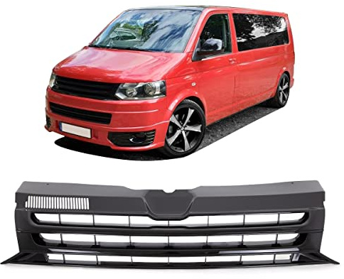 DM Autoteile 3837 Kühlergrill Grill Clean hochglanz Schwarz Sportgrill kompatibel für VW T5 GP Facelift 09-15
