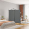 WIFESE Lot de 2 paravents anthracite 175 x 180 cm Cloison de séparation moderne Paravent séparateur de pièce pour intérieur balcon Brise-vue Vestiaire privé pour salon, chambre à coucher, polyvalent