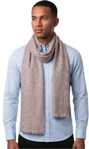 yanopurna Sommerschal Damen aus 100% Kaschmir – Handgewebter Kaschmirschal mit Fischgrätmuster – Leichtes Halstuch, Stola & Tuch für Frühling & Sommer – Unisex, Hergestellt in Nepal (68x190 cm)