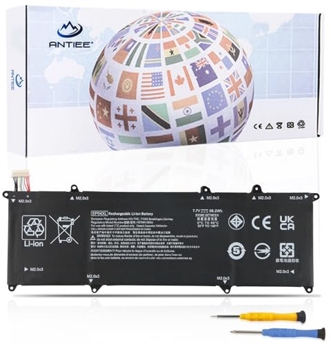 ANTIEE EP04XL Laptop Batterie Compatible with HP Elite Dragonfly G1 2019 Elite Dragonfly G2 2020 Series EP04056XL HSTNN-DB9J HSTNN-IB8Y L52448-1C1 L52448-241 L52581-005 7.7V 56.2Wh 7000mAh