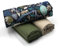 VmG-Store 1,5m Baumwollstoff Set Designstoff + 2x Uni farblich abgestimmt 100% Baumwolle Material Auswahl (Affen im Wald Set19)