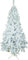 Albero di Natale Effetto Realistico Rami Fissi Apertura ad Ombrello Ignifugo Montaggio Facile (120 cm, Bianco Standard)