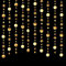 52 Ft Gold Glitzer Papier Circle und Stern Garland,4 Stücke Hängende Runde und Stern Garland für Geburtstag Hochzeit Weihnachten Party Deko