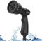 Garden Hose Pipe Spray Gun with 10 Adjustable Patterns, Thumb Control Hose Spray Gun, Anti-Slip Hose Nozzle Ideal for Outdoor Lawn & Plant Watering, Car & Pet Washing