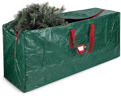 OCAFOX Sac de rangement pour sapin de Noël – Convient aux sapins artificiels jusqu'à 7,5 pieds de haut – Poignées renforcées durables, double fermeture éclair – Grand sac pour sapin de Noël