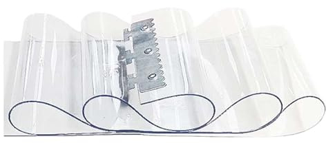 FOELANNE PVC-Vorhänge ersetzen, PVC-Streifen-Türvorhang, transparent, mehrere Größen(2x3m)
