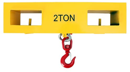 LALABU Gabelstapler Lifting Haken,Gabelstapler-Hebehaken-Befestigung,2000kg Tragfähigkeit,Lasthaken drehbar für Gabelstapler Verladehaken
