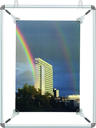 Franken BS1101 Spannrahmen (DIN A4, 31,6 x 40,3 cm, aus Aluminium mit Eckverbindungen) silber