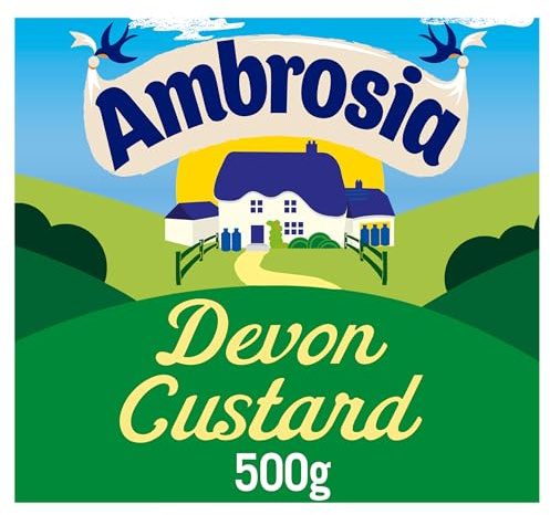 Ambrosia Devon Custard, Creamy Ready-to-Eat Dessert, 500 g (1-Pack) | Traditional British Favourite, Smooth & Thick Texture, Enjoy Hot or Cold, Convenient 500 g Carton, Vegetarian Friendly