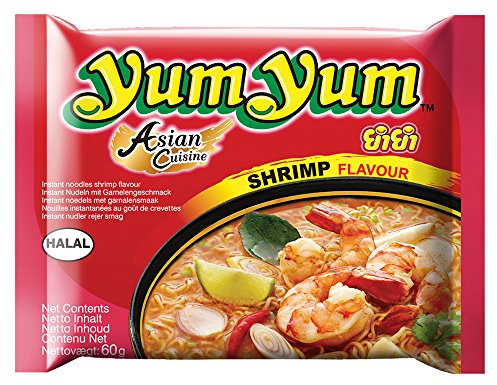 Yum Yum Instant Noodles Shrimp, 60 g, Pack of 30