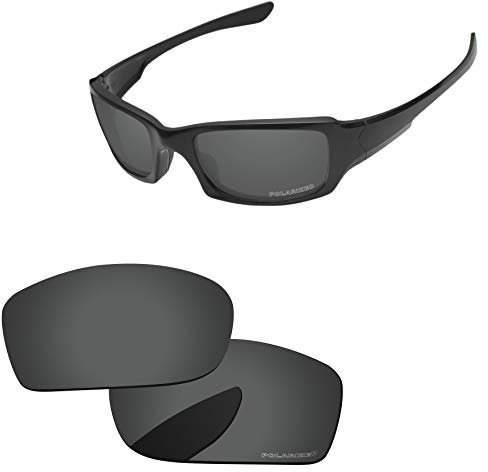 PapaViva Verres de rechange pour lunettes de soleil Oakley Fives Squared OO9238 54 mm, noir uni, Fives Squared