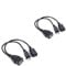 FOKH 2er Pack USB Port Terminal Adapter OTG Kabel für Fire Tv 3 oder 2nd Gen Fire Stick - Schwarz