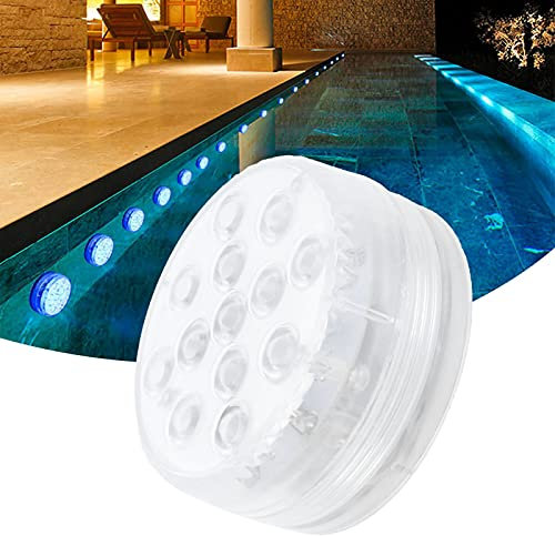 CHICIRIS LED Poolbeleuchtung mit Fernbedienung, Magnetische Poolbeleuchtung IP68 16 Farben RGB LED Unterwasserlampe Saugnäpfe