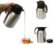 Sizi Stainless Steel Double Walled Insulated Vacuum Thermos Flask Safety Push Press Button Dispenser Air Pot 12 Hour Hot & Cold Retention Travel Coffee Teapot Camping Hiking Jug (2 L), 12008, Silver