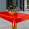 laro Wachstuch-Tischdecke Abwaschbar Garten-Tischdecke Wachstischdecke PVC Plastik-Tischdecken Eckig Meterware Wasserabweisend Abwischbar, Muster:Uni rot, Größe:140x1000