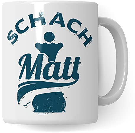 Taza con diseño de ajedrez mate, idea de regalo para jugadores de ajedrez