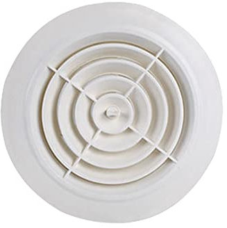 smashing Rejilla de ventilación central de aire acondicionado, rejilla de ventilación de plástico, salida de aire acondicionado para rejilla de ventilación redonda, 75 mm/100 mm/150 mm