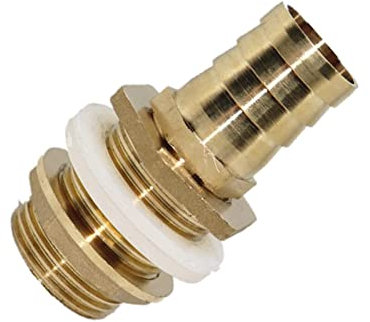Robinet Cuve 1000L, Robinet à bille, Robinet 1/2 pouces en laiton, Résistant à la Rouille et au Gel, Robinet D'arrosage à Sphère, Robinet eau Jardin (Basis mit 25mm Ausgang der Pagode)