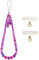 BEEFLYING Pulseras de Muñeca con Cuentas de Piedra de Cristal para Teléfono, Cordón Hecho a Mano Anti-pérdida para Colgar el Teléfono Móvil (Amaranto)