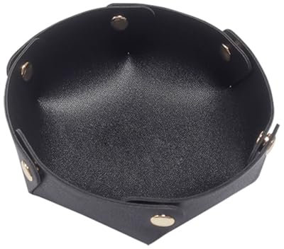 lesulety Plateaux à Bijoux Plateau Decoratif Plateau Rond Decoration Maison Petit Plateau Vide Poche Vide Poche Design Coupelle Decorative Vide Poche Homme,Noir