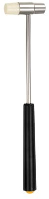 sourcing map Double Face Small Plastic Metal Hammer 7 Round Dual Head Multifunctional Mallet with Soft/Hard Tips for Jewelry Watch Handcraft