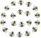20 PCS Bee Embroidered Patches Cute Fabric Tiny Iron On Embroidered Applique Decoration Bee Buttons Sewing Patches for Shirts, Jackets, Jeans, Hats, Backpacks, Clothes DIY