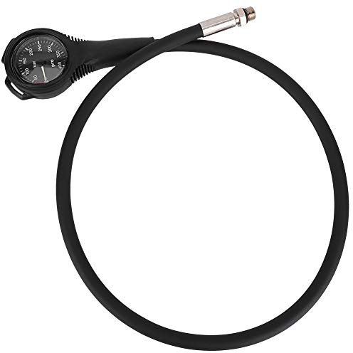VGEBY Tauch-Manometer mit leuchtendem Zifferblatt, 400 bar, schwarz, perfektes Zubehör für professionelle Taucher