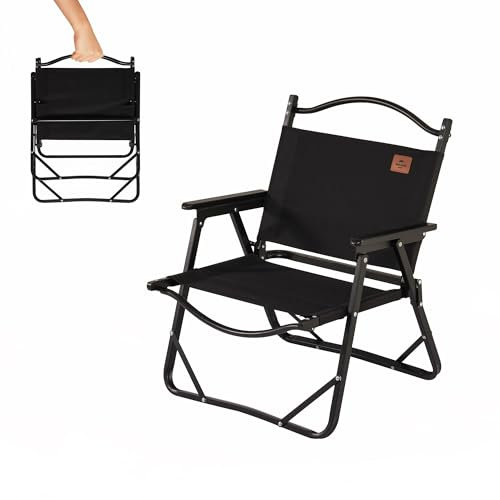 Naturehike Chaise De Camping Pliante, Chaise D'ExtéRieur UltraléGèRe en Aluminium avec Accoudoirs, Chaise De PêChe Portable Pliable pour RandonnéE, Pique-Nique sur Pelouse, Plage
