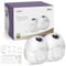 Nuliie Milchpumpe Elektrisch tragbare S32, Elektrische milchpumpe freihändig 4 Modi 9 Stufen mit 18/21/24 mm komfortabler Flansch, Privat, mit Ersatzzubehör im Lieferumfang (2Packs, Weiß)